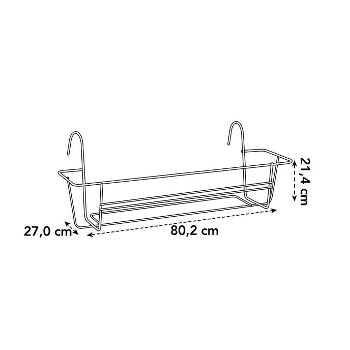 green basics balkonrek 80cm antraciet